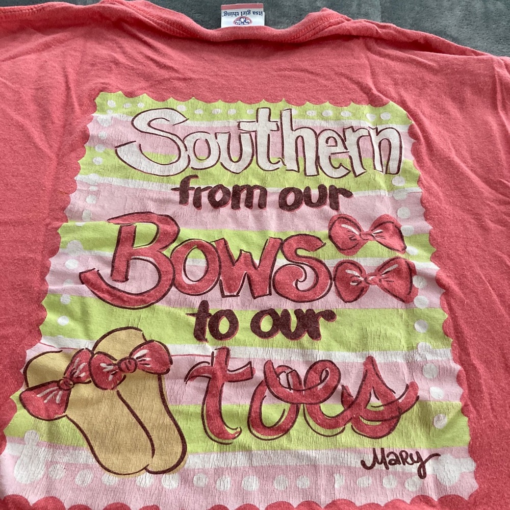 Short sleeve coral southern tee shirt